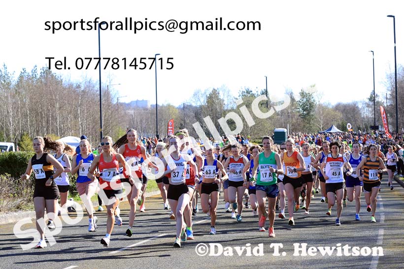 Senior womens 2024 Elswick Harriers Good Friday Relays, Newburn, Newcastle Upon Tyne  Photo: David T. Hewitson/Sports for All Pics
